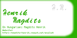 henrik magdits business card